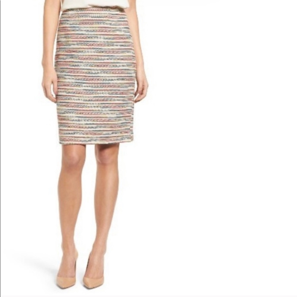 Rare Emerson Rose Colorful Tweed Pencil Skirt